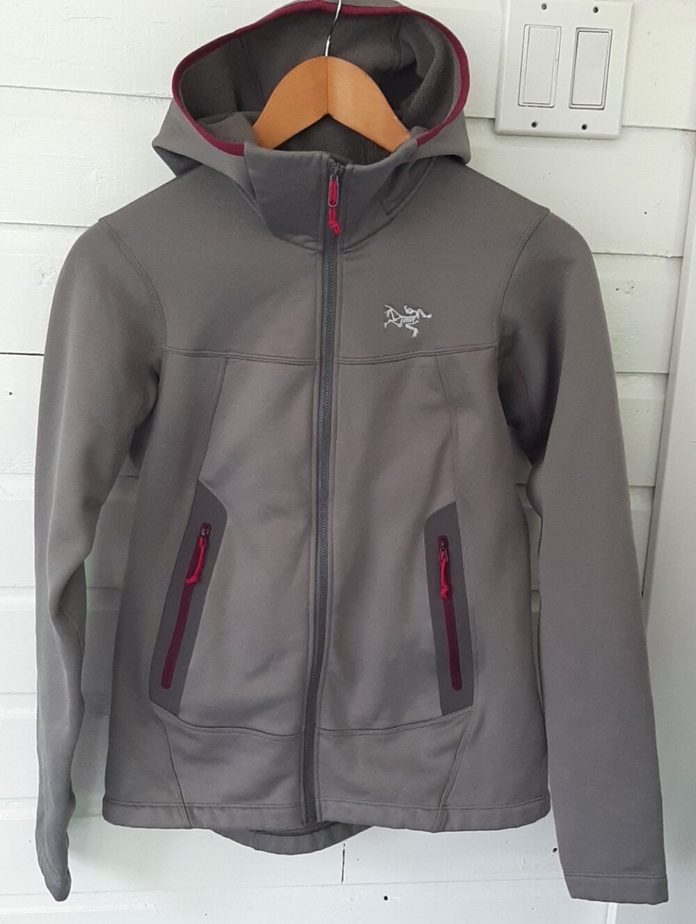 Arc'teryx Arenite Jacket Womens M Gray Full-Zip Fleece Lined Hoodie